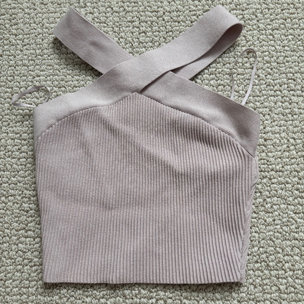 Aritzia Sculpt Knit Criss Cross Cropped Tank